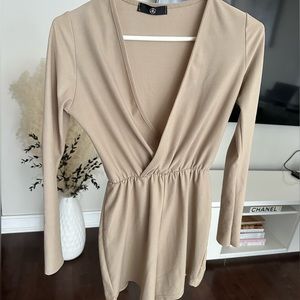 BEIGE ROMPER